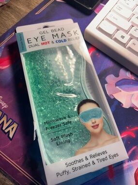 Gel Bead Eye Mask - Mint Green Hot & Cold Relief